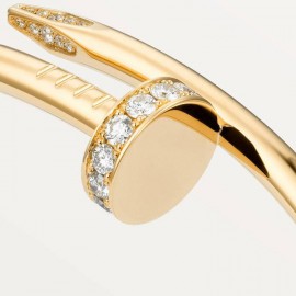 FASHION NAIL DIAMOND BRACELET,18k  Gold Plated,Moissanite