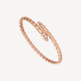 Serpenti Bracelet,18k  Gold Plated,Moissanite