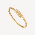 Serpenti Bracelet,18k  Gold Plated,Moissanite