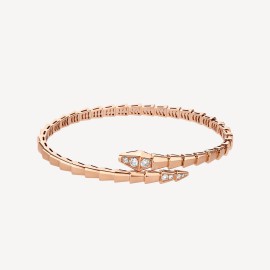 Serpenti Bracelet,18k  Gold Plated,Moissanite