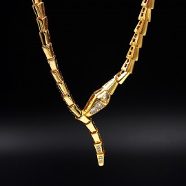 Serpenti Viper Necklace 925 sterling silver + 18k gold plating