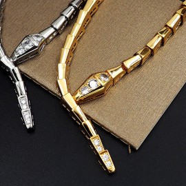 Serpenti Viper Necklace 925 sterling silver + 18k gold plating